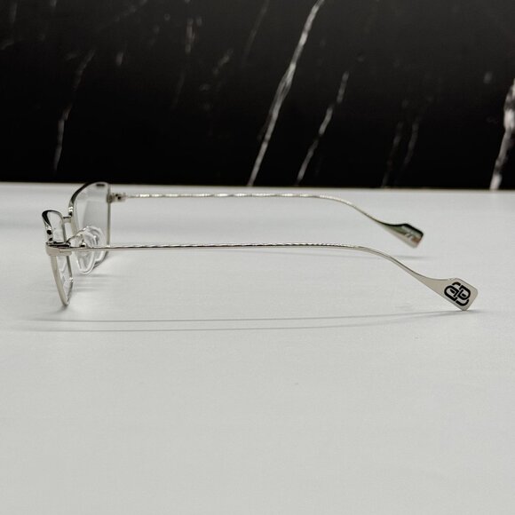 NEW BALENCIAGA BB0091O 002 CAT EYE SILVER WOMEN EYEGLASSES BALENCIAGA - Picture 7 of 8
